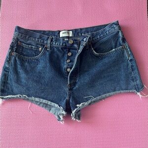 Agolde Dark Blue Jean Shorts